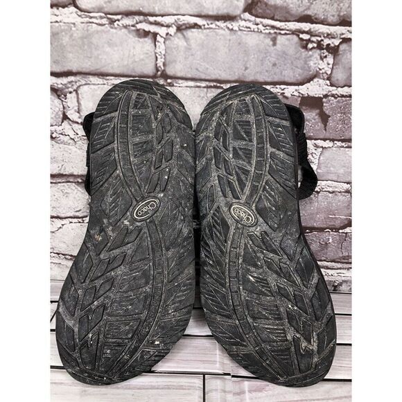 Chaco Black Synthetic Cross Strap Hiking Rubber Sole Sandals Men’s Sz 9M US/42EU - Picture 8 of 15